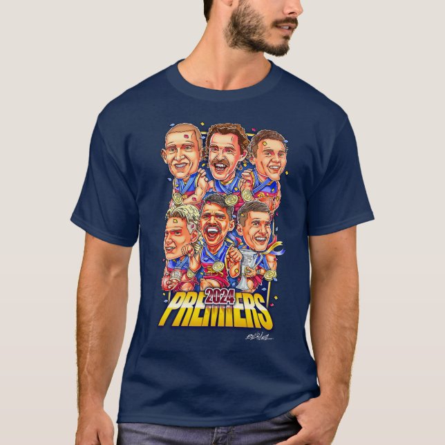 Brisbane Lions 2024 Premiers T-Shirt (Frente)