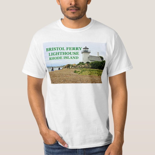 Bristol Ferry Lighthouse, Rhode Island T-Shirt (Frente)