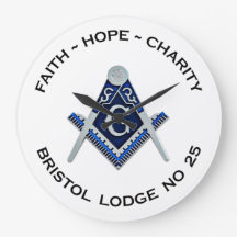 Bristol n.o 25 - Relógio de Parede Masônico