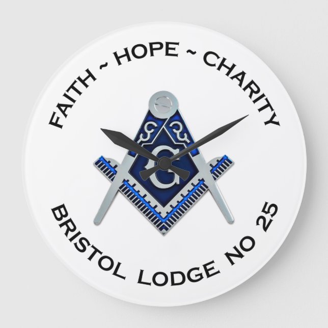 Bristol n.o 25 - Relógio de Parede Masônico (Frente)