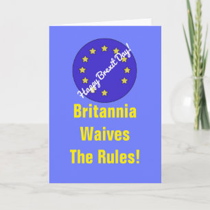 "Britannia renuncia a regra!" Cartão de