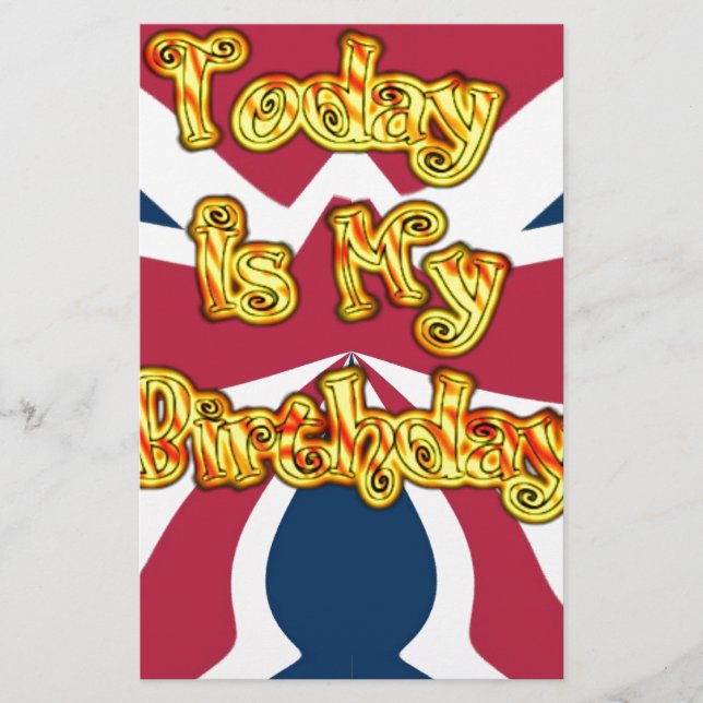 British Birthday dá Impressão de arte (Frente)