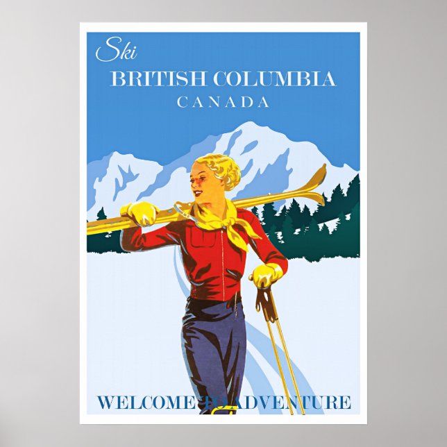British Columbia Travel Poster (Frente)