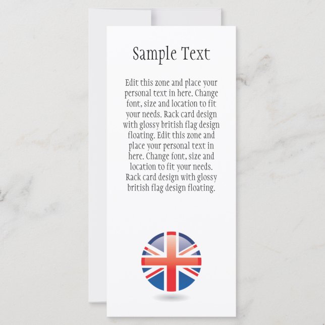 British Flag Rack Card (Frente)