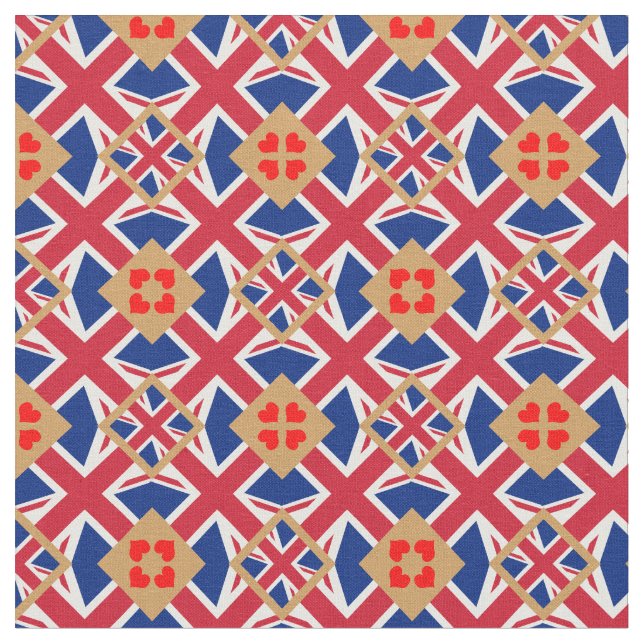 British Flag & United Kingdom Tecido (Detalhe)
