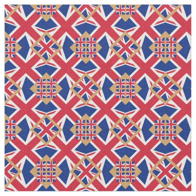 British Flag & United Kingdom Tecido (Detalhe)