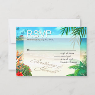 Brittany & Gerald Exotic Beach RSVP ::personalizad