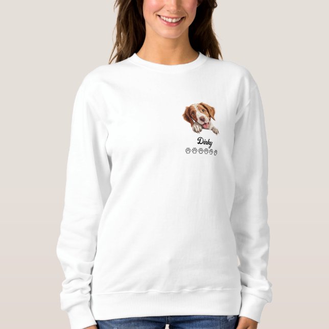 Brittany Spaniel Dog Personalizado T-Shirt (Frente)