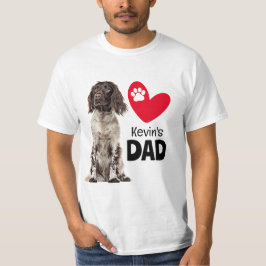 Brittany Spaniel Personalizada Pai T-Shirt