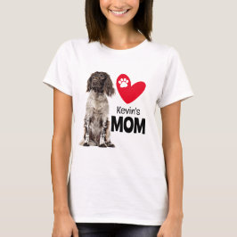 Brittany Spaniel Personalizou T-Shirt Mãe