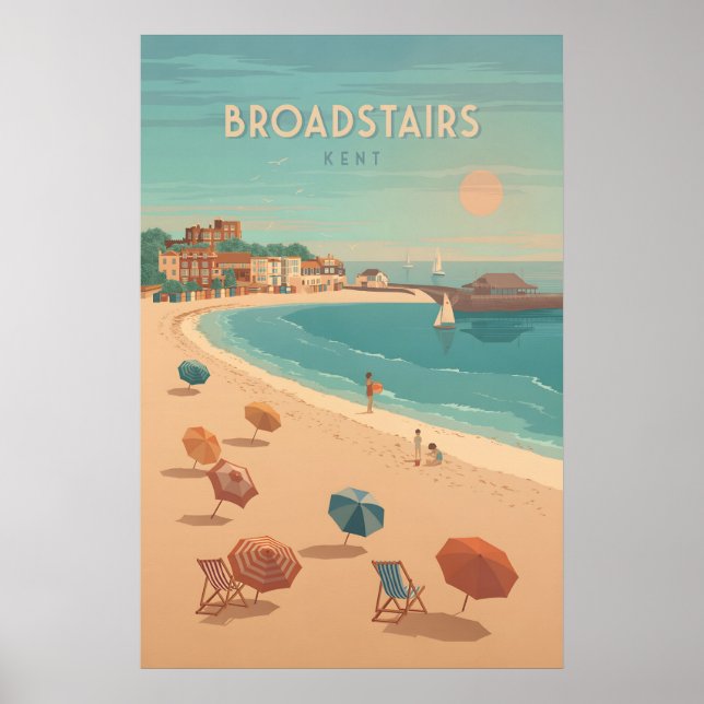 Broadstairs Seaside Travel Poster (Frente)