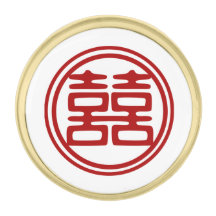 Dupla Felicidade Vermelha Escura - Redonda