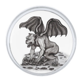 Broche De Lapela Prateado Golem Gargoyle