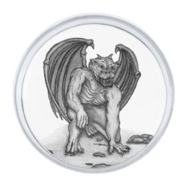 Broche De Lapela Prateado Golem Gargoyle