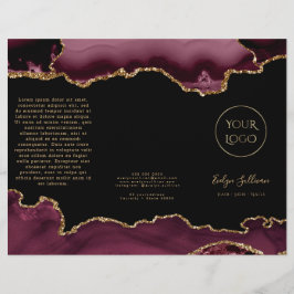 brochura de agate burgundy