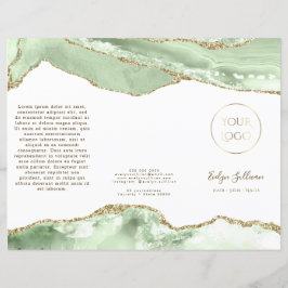 Brochura de agate verde-jade