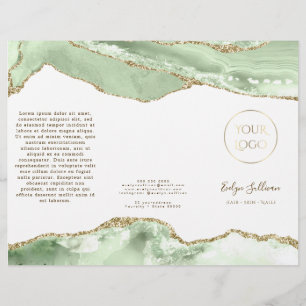 Brochura de agate verde-jade