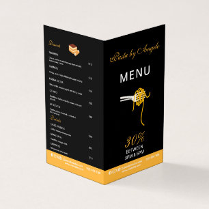 Brochura de Menu de Restaurante Personalizável
