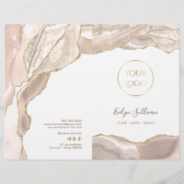 brochura de menu de serviço de agate do marory gol