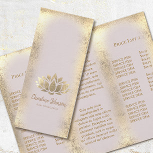 brochura do logotipo faux gold foil lotus