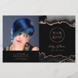 brochura do molde de agate preto