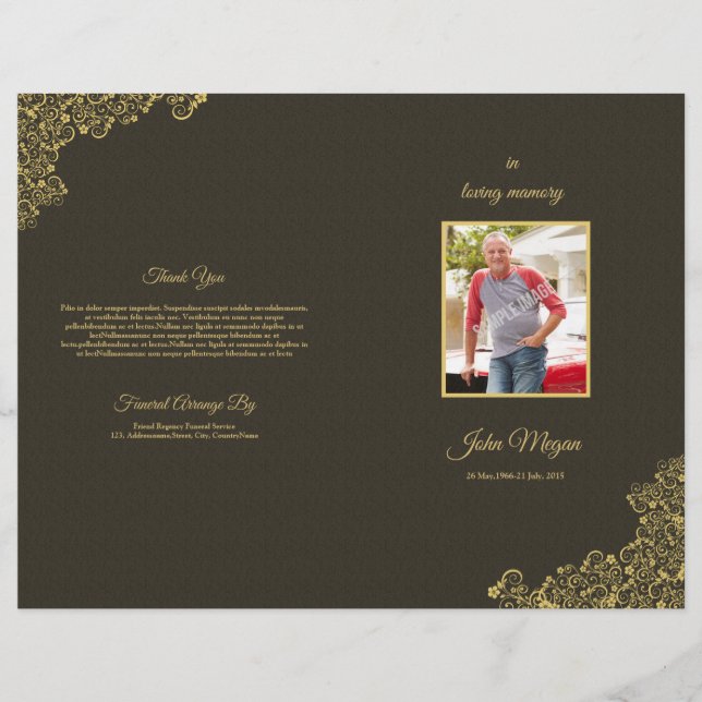 Brochura do Programa Funeral (Frente)