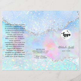 brochura faux glitter triplo