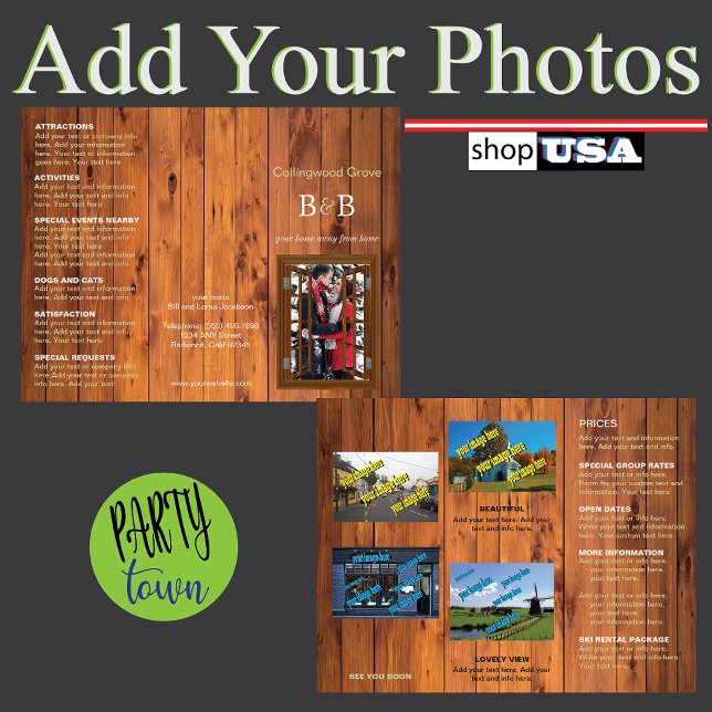 Brochura Rústica 🏡 Café da Manhã (trifold brochure.... great advertising)