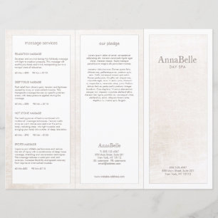 Brochura Simples de Salão Branco Spa TriFold