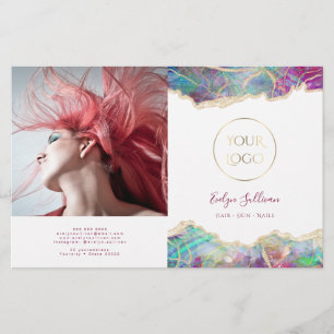 Brochura sobre design opal de Fuchsia aquamarine