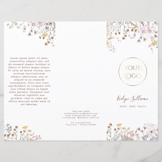 Brochura sobre flores silvestres (Frente)