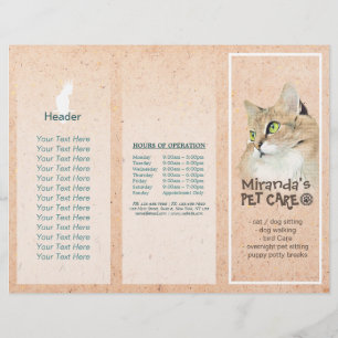 Brochuras De Três Dobras De Salão De Salão De Pet