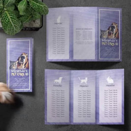 Brochuras De Três Dobras De Salão De Salão De Pet 