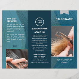 Brochure Hair Salon e Barbershop Triplo
