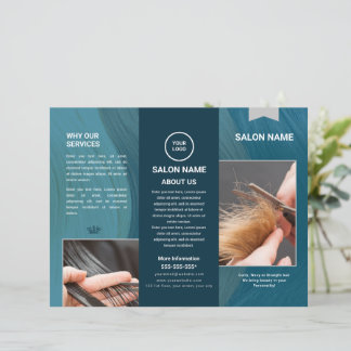 Brochure Hair Salon e Barbershop Triplo