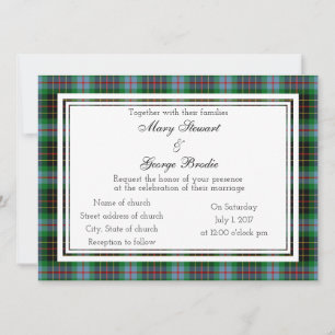 Brodie Hunting Scottish Wedding Convite