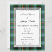 Brodie Hunting Scottish Wedding Convite