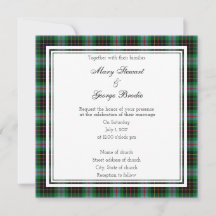 Brodie Hunting Scottish Wedding Square Convite