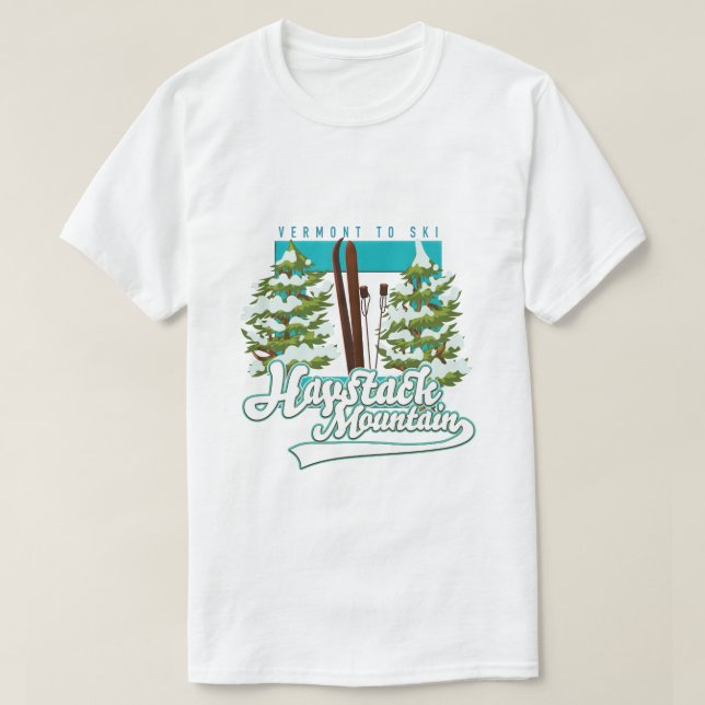 Bromley Mountain Peru Vermont EUA Logotipo T-Shirt (Frente do Design)