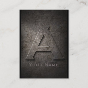 Bronze De Metal Monograma A Cartão de visita