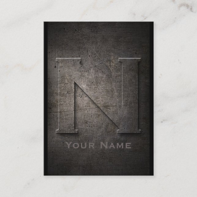 Bronze de metal monograma em Cartão de visita (Frente)