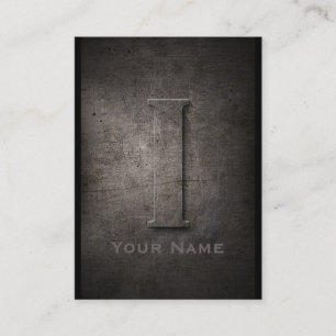 Bronze de metal monograma I Cartão de visita