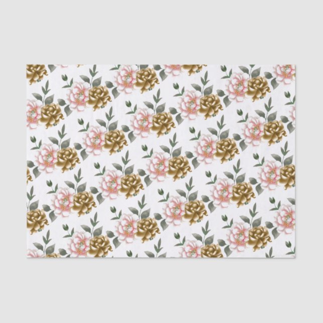 Bronze e Papel Tecido de Península Rosa (Frente )