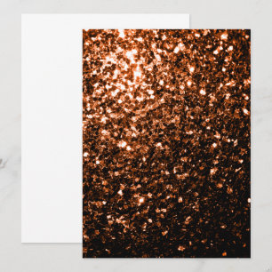 Bronze Laranja Marrom brilha brilho Convite