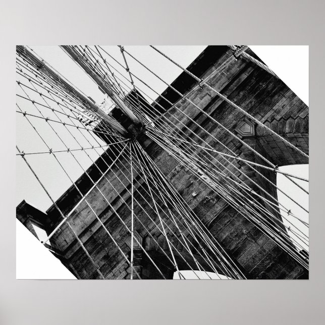 Brooklyn Bridge Abstract Poster (Frente)