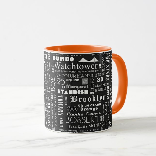 Brooklyn Heights recordou a caneca de café (Frente Esquerda)
