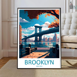 Brooklyn Nova York Impressão de Viagem Arte de Par