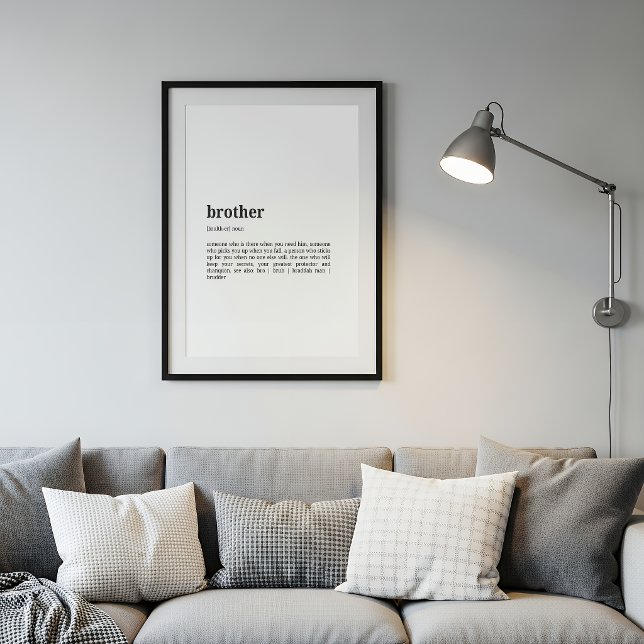 Brother Definition Poster – Gift for Brother (Criador carregado)