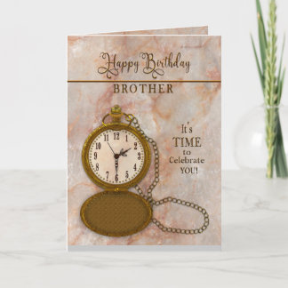 Brother Pocket Watch e Cartão de Corrente do Anive