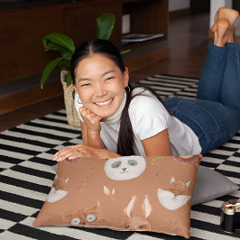 Brown Animal Faces Pillowcase